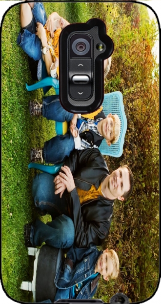 Lederhülle LG G2 mit Bild family