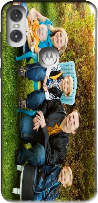 Hülle Motorola One (P30 Play) mit Bild family