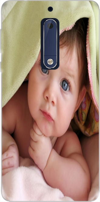 Silikon Nokia 5 mit Bild baby