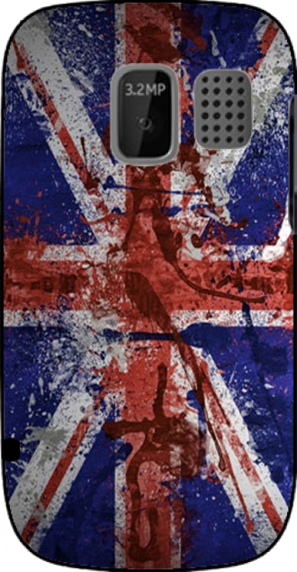 Hülle Nokia Asha 302 mit Bild flag