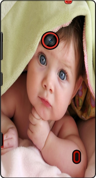 Lederhülle Nokia Lumia 630 mit Bild baby