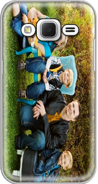 Lederhülle Samsung Galaxy Core Prime mit Bild family