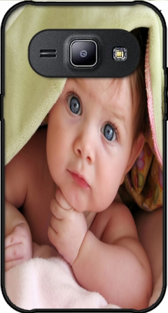 Lederhülle Samsung Galaxy J1 mit Bild baby