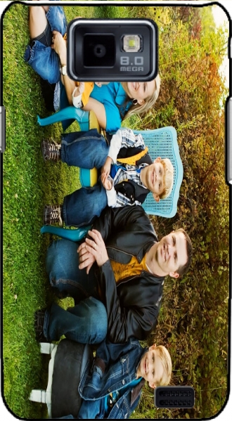 Lederhülle Samsung i9100 Galaxy S 2 mit Bild family