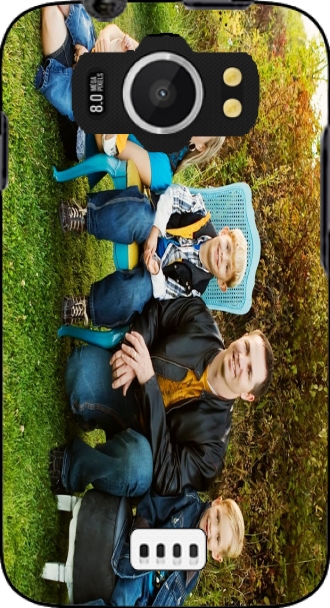 Lederhülle Wiko Cink King mit Bild family