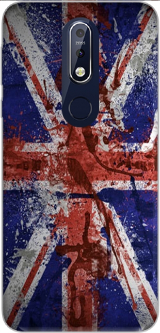 Hülle Nokia 7.1 mit Bild flag