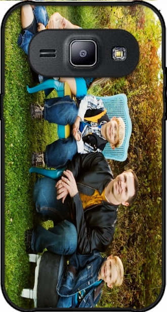 Lederhülle Samsung Galaxy J1 mit Bild family