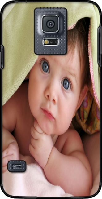 Lederhülle Samsung Galaxy S5 mini G800 mit Bild baby
