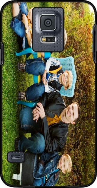 Lederhülle Samsung Galaxy S5 mini G800 mit Bild family